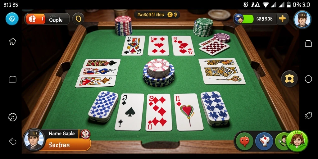 Tangkapan layar utama game Gaple 8II yang seru dan interaktif.