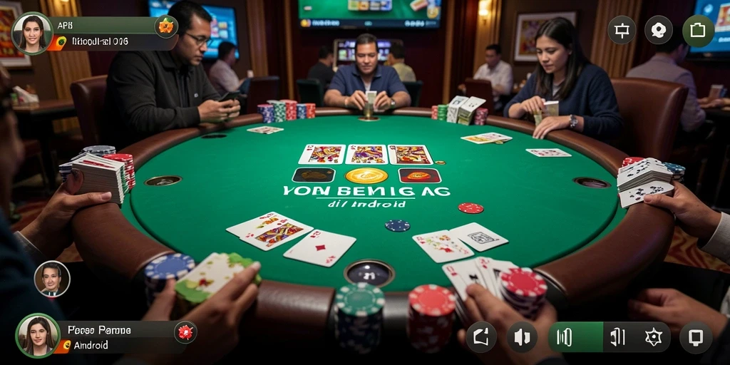 Tampilan gameplay seru dari API33 yang menampilkan aksi meja poker.