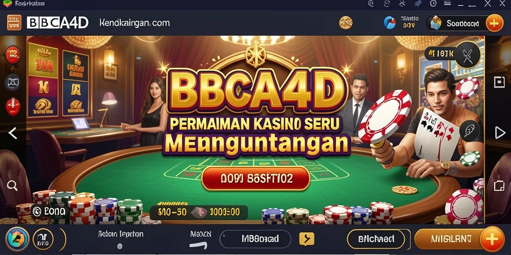 Tampilan utama gameplay Kasino di BBCA4D yang memukau.