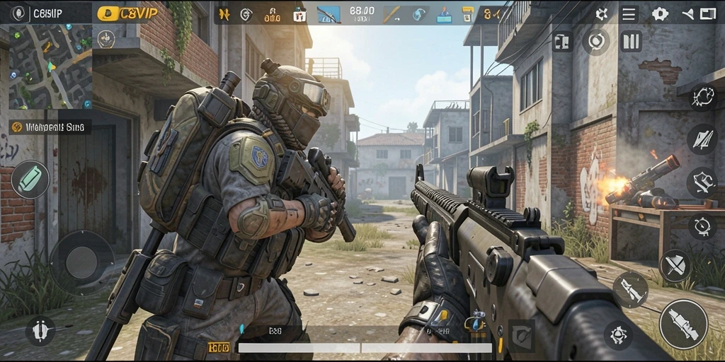 Tangkapan layar C8VIP menampilkan aksi mendebarkan dalam permainan FPS.