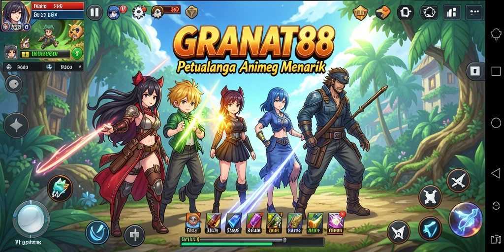 Tampilan gameplay menarik yang membawa Anda ke dunia anime.