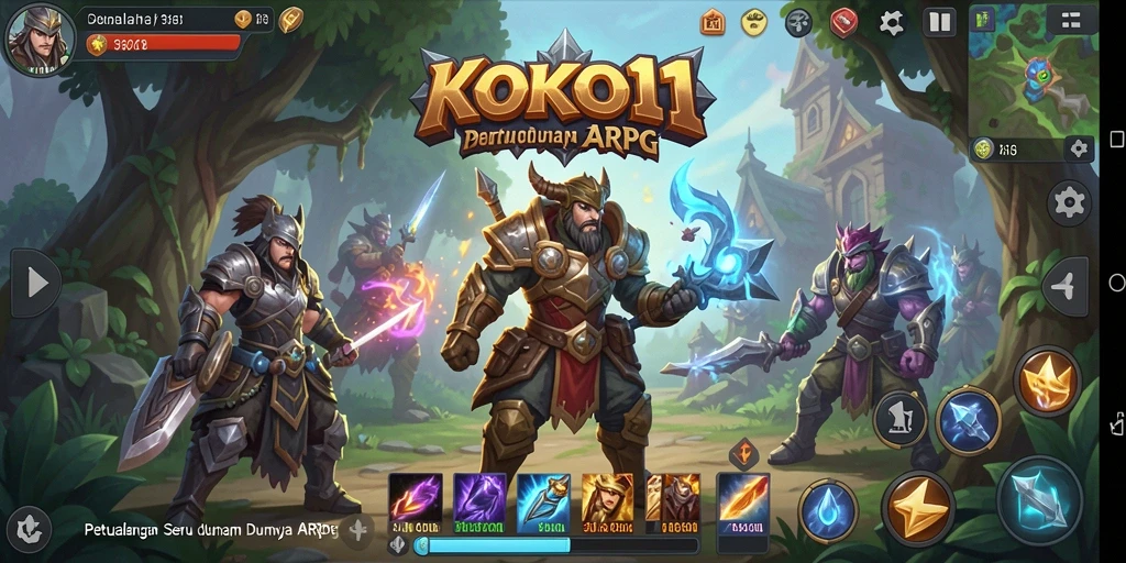 Gameplay ARPG KOKO11 yang penuh aksi dan petualangan.