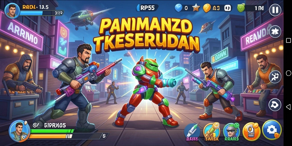 Tampilan menarik dari gameplay RP55, menampilkan aksi seru di setiap level.